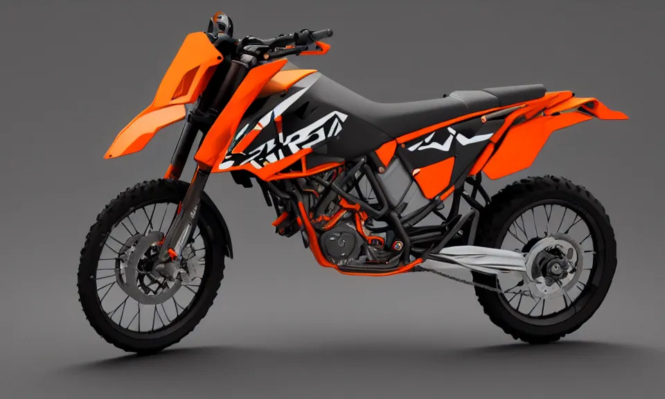 Prompt: Highly detailed 3D model of KTM XCW, Unreal Engine, Blender, 4K