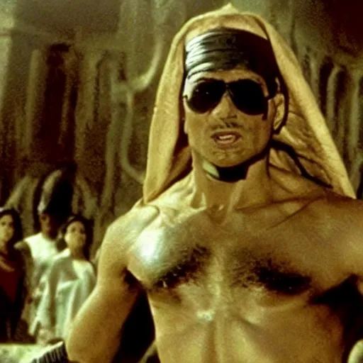 Prompt: a film still of Muhammad Avdol in The Mummy(1999)