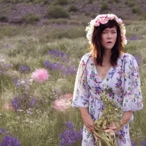 Image similar to film still of mary elizabeth winstead in midsommar 2 ( 2 0 2 4 )