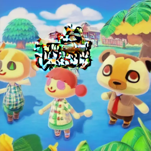 Prompt: realistic painting of animal crossing highly detailed trending on art station