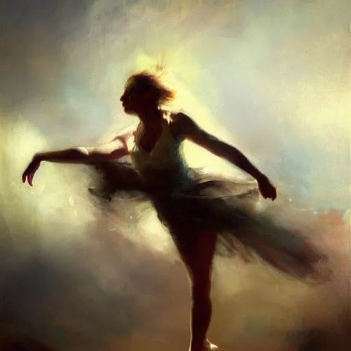 Prompt: painting of a beautiful Harpey, dancing on a cloud, by Jeremy Mann and Jason Jenicke, detailed, stylized, loose brush strokes, intricate, realistic, exaggerated lighting, sense of scale, ferocious, sensual