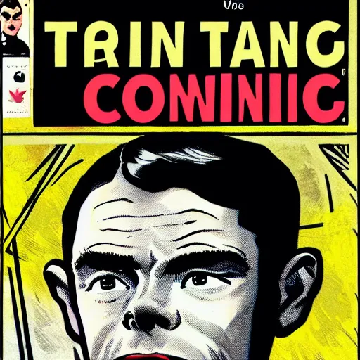 Image similar to alan turing comic book cover