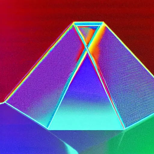 Prompt: prism tesseract anaglyph