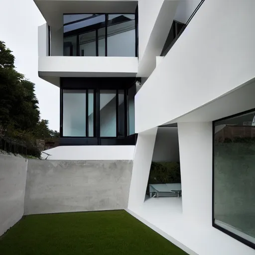 Image similar to house designed by zaha hadid