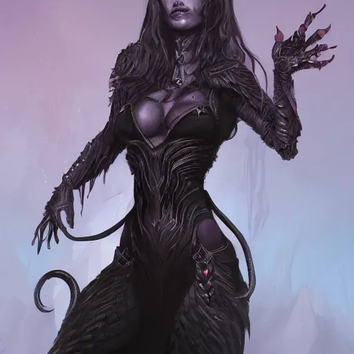 Image similar to queen of darkness, highly detailed, full body, artstation, digital painting, concept art, smooth, sharp focus, illustration, HD