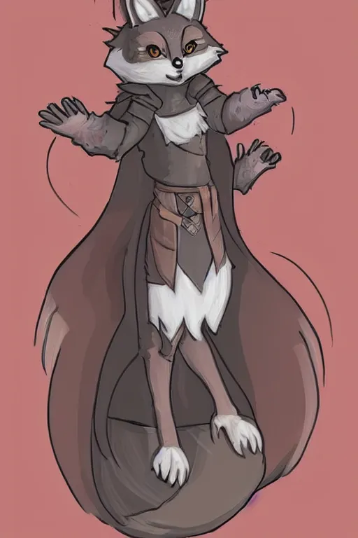 Prompt: a pretty medieval anthropomorphic fox with a fluffy tail, comic art, trending on furaffinity, cartoon, kawaii, backlighting, furry art!!!, cool shading, concept art