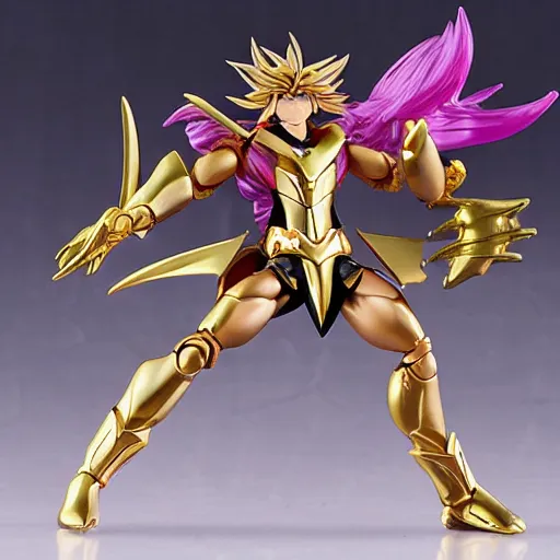 Prompt: saint seiya knights of the zodiac action figure