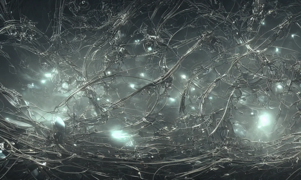 Image similar to A neurological network spanning across the galaxy, nerve nodes, realistic 4k octane beautifully detailed render, 4k post-processing, highly detailed, intricate complexity, epic composition, magical atmosphere, cinematic lighting, masterpiece, ultra hd