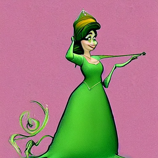 Prompt: “Fairy Godmother from Shrek, highly detailed”