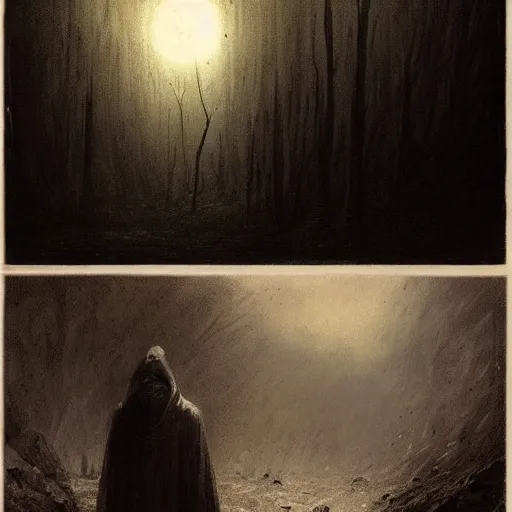 Image similar to the fire in my core heats my heart to the breaking point, twixt horror and despair my lungs catch, but cannot sate. The mind from direction fails, and cannot help but confuse my gait. dark concept art, by Greg Rutkowski, Gustav Dore, and Edvard Munch.