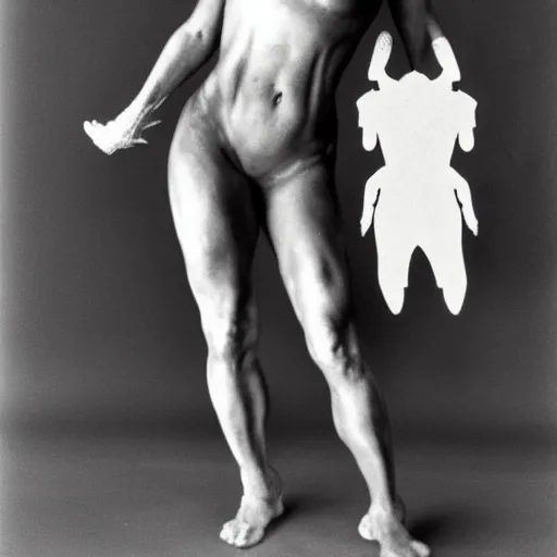 Image similar to centaur real estate agent, she is doing the crab walk, skin shilouette rising from abdomen, mutant freak, abberent human form, mutation, 1 9 8 0 s sci fi film