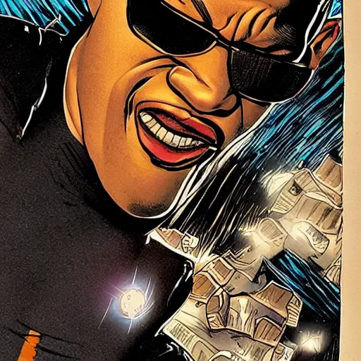 Image similar to Morpheus , comic book art