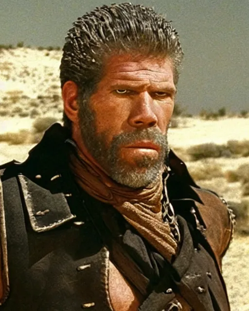 Image similar to film still close up shot of ron perlman in the movie a fistful of dollars. photographic, photography