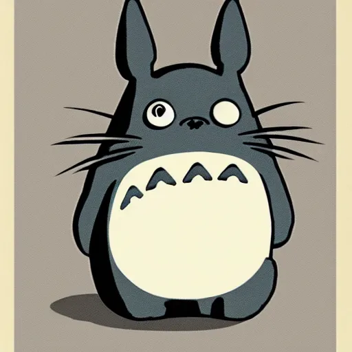 Prompt: scary Totoro,