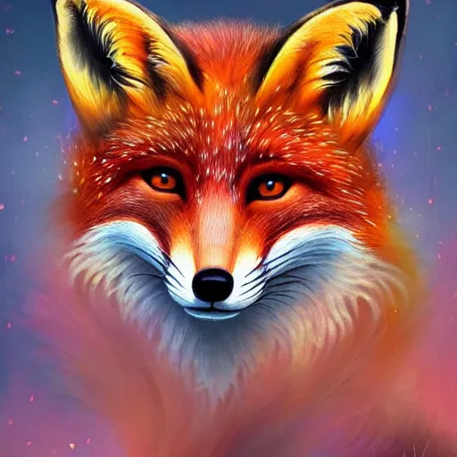 Prompt: portrait of a fox made of flowers, fantasy art, trending on artstation, beautiful art, intricate, elegant, highly detailed, digital painting
