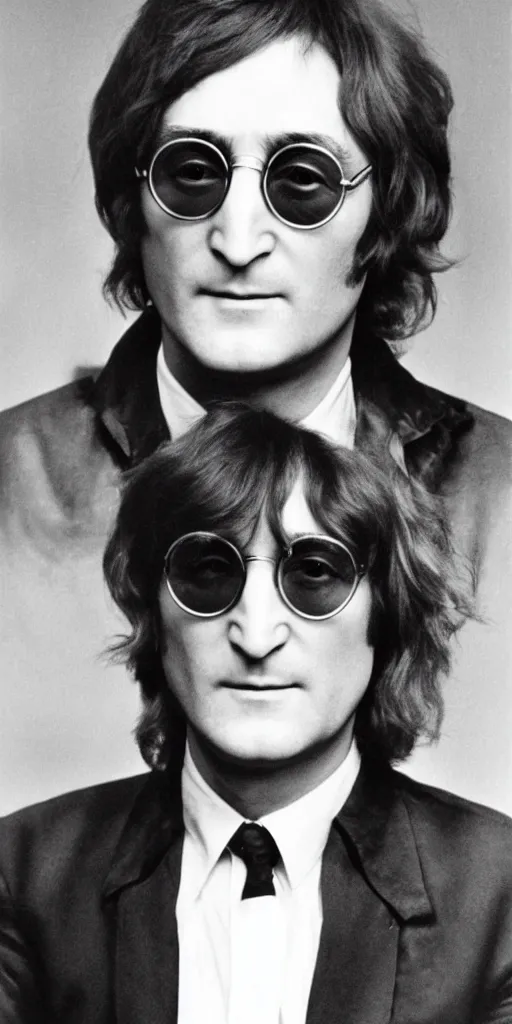 Prompt: John Lennon at Age 85, photo, portrait