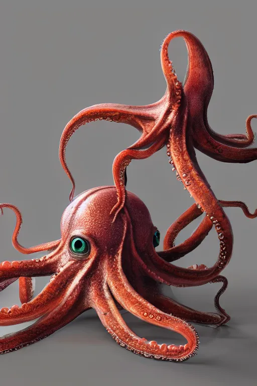 Image similar to cute octopus, ultra realistic, concept art, intricate details, highly detailed, photorealistic, octane render, 8 k