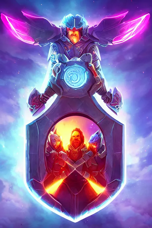 Image similar to shield fantasy epic legends game icon stylized digital illustration radiating a glowing aura global illumination ray tracing hdr fanart arstation by ian pesty and katarzyna da „ bek - chmiel