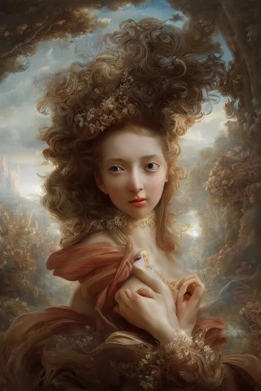 Prompt: the source of future growth, dramatic, elaborate emotive Baroque and Rococo styles to emphasize beauty as a transcendental, 8k image, ultra-realistic, the style of WLOP