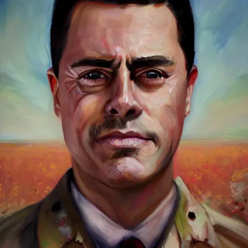 Prompt: Peña Nieto Doom Slayer Portrait by Alyssa Monks