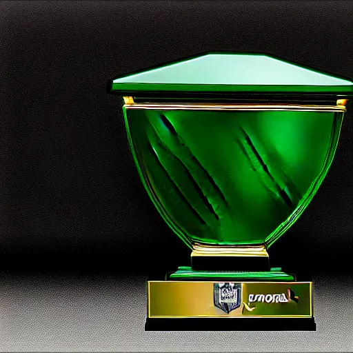 Image similar to emerald trophy, photography