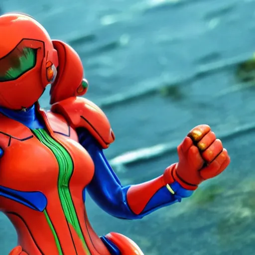 Prompt: metroid samus aran chilling in aruba