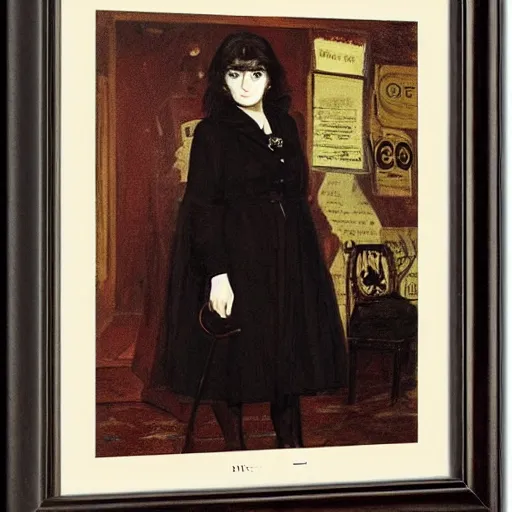 Image similar to female occult detective by alfred stevens