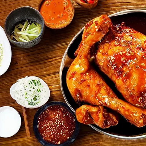 Image similar to photo of a very large giant dong tao chicken