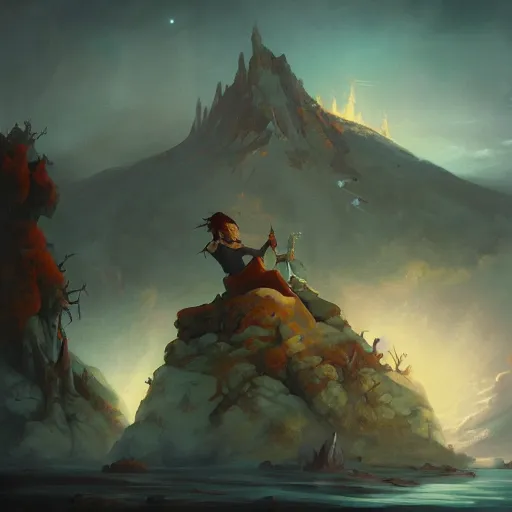 Image similar to A Landscape by Peter Mohrbacher