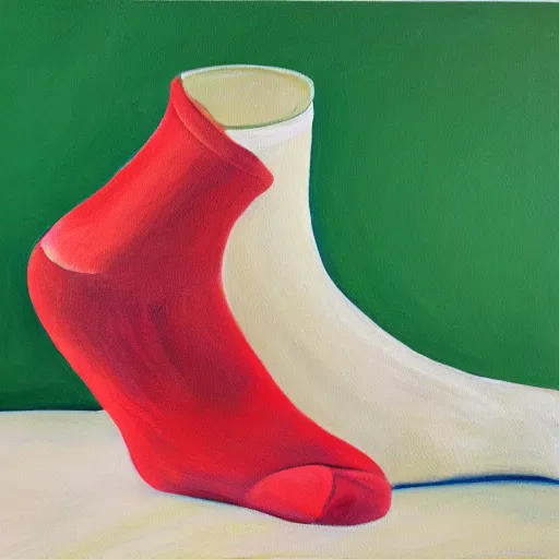 Image similar to a painting of a perfect sock