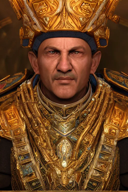 Prompt: alkari emperor from masters of orion 1. Realistic render. High quality 8k 3d unreal engine 5. Overdetailed and maximalist.