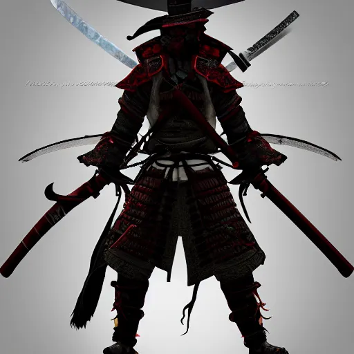 Image similar to Male Samurai Pirate, hd, intricate, bloodborne, 8k, digital art