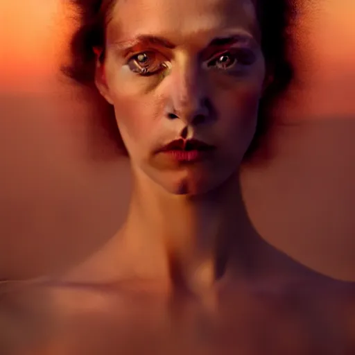 Image similar to photographic portrait of a stunningly beautiful english renaissance female in soft dreamy light at sunset, soft focus, contemporary fashion shoot, in a denis villeneuve and tim burton movie, by edward robert hughes, annie leibovitz and steve mccurry, david lazar, jimmy nelsson, extremely detailed, breathtaking, hyperrealistic, perfect face, octane render