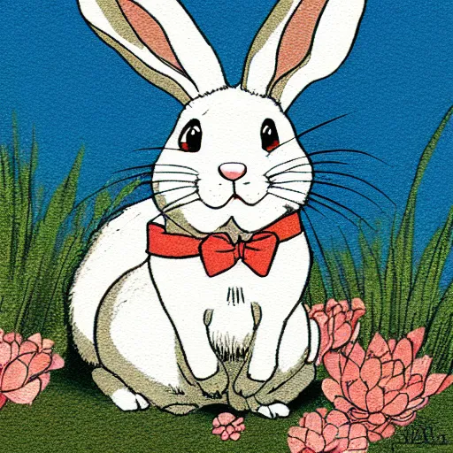 Image similar to fujita goro illustration of a cute bunny