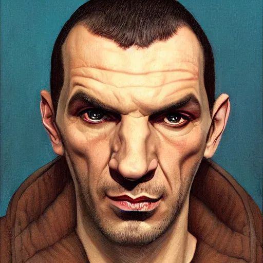 Image similar to niko bellic portrait by gerald brom