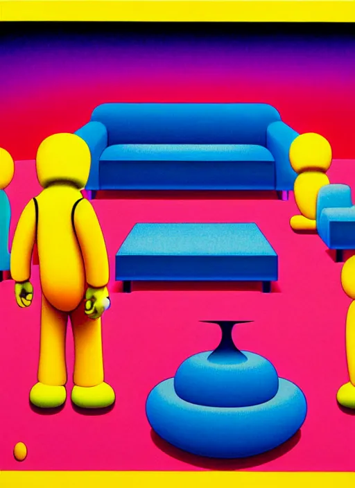 Image similar to designer living room by shusei nagaoka, kaws, david rudnick, airbrush on canvas, pastell colours, cell shaded, 8 k,