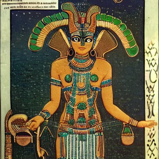 Image similar to newspaper article about goddess bastet revealing herself on earth