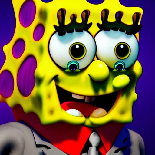Prompt: perfectly - centered close - up face - portrait of evil spongebob, intricate, elegant, super highly detailed, professional digital painting, artstation, concept art, smooth, sharp focus, no blur, no dof, extreme illustration, unreal engine 5, 8 k, by anne stokes