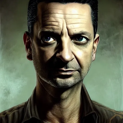 Prompt: portrait of dave gahan as a young zombie with whitened eyes and cuts, 7 days to die zombie, fine art, award winning, intricate, elegant, sharp focus, cinematic lighting, highly detailed, digital painting, 8 k concept art, art by z. w. gu and alex konstad and brom and michael hussar, masterpiece, 8 k