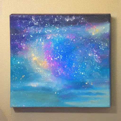 Prompt: “galaxy sky oil on canvas”