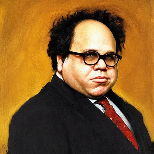 Image similar to danny davito frank reynolds movie actor photograph, portrait, famous painting, by ilya repin