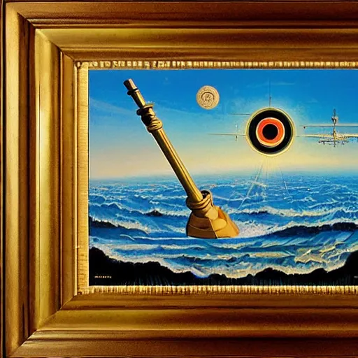 Image similar to Entering the all seeing eye large scale painting by Robert McCall and Vladimir Kush