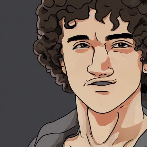 Prompt: ben askren drawn by studio ghibli