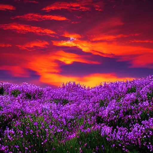 Image similar to Glowing flower blooming at twilight