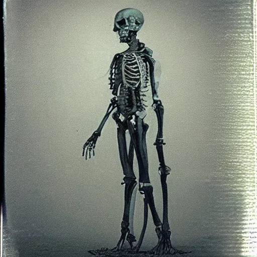 Image similar to polaroid of fantasy undead lich anatomical by Tarkovsky