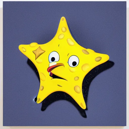 Prompt: Yellow Patric Star from Sponge Bob profile picture by Pixar, asymmetrical, Organic Painting , Matte Painting, geometric shapes, hard edges:2 by Goro Fujita:4