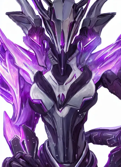 Image similar to cinematic bust shot, cosmic beautiful stunning giant robot mecha hot female dragon goddess, sharp spines, sharp metal ears, smooth purple eyes, smooth fuschia skin, elegant smooth silver armor, nebula size, epic proportions, epic scale, macro furry, furry art, dragon art, goddess art, giantess art, warframe, warframe fanart, furaffinity, octane