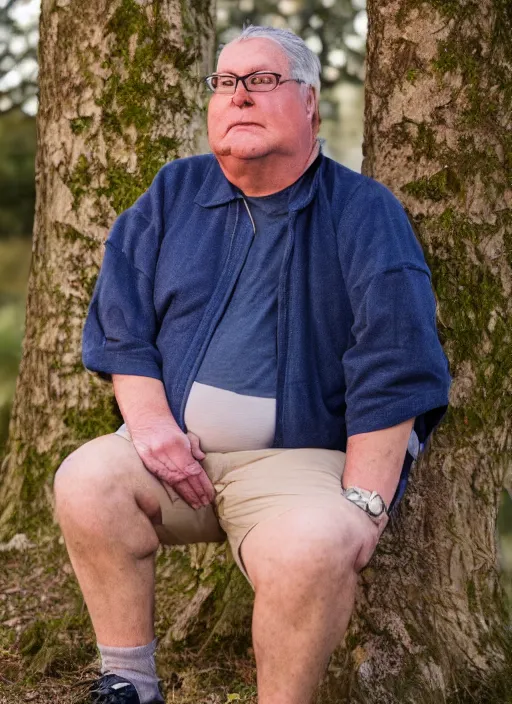 Image similar to portrait photo still of real life peter griffen, 8 k, 8 5 mm, f. 1 4