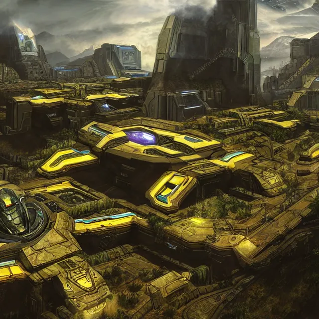 Image similar to halo 3 map, beautiful lighting, vivid colors, realistic digital art, intricate details, trending on artstation, deviantart featured