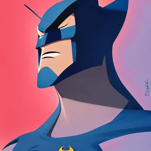 Image similar to face icon stylized minimalist batman : the animated series, loftis, cory behance hd by jesper ejsing, by rhads, makoto shinkai and lois van baarle, ilya kuvshinov, rossdraws global illumination